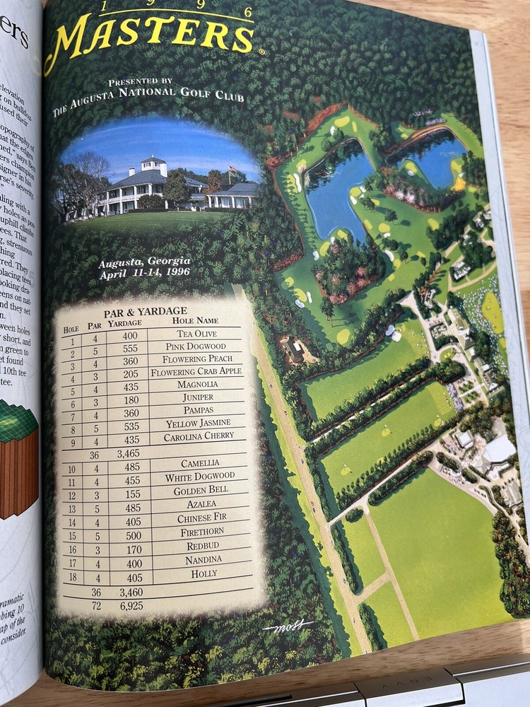 Masters Journal 1996 Program Guide Augusta National Golf Club Nick Faldo Win