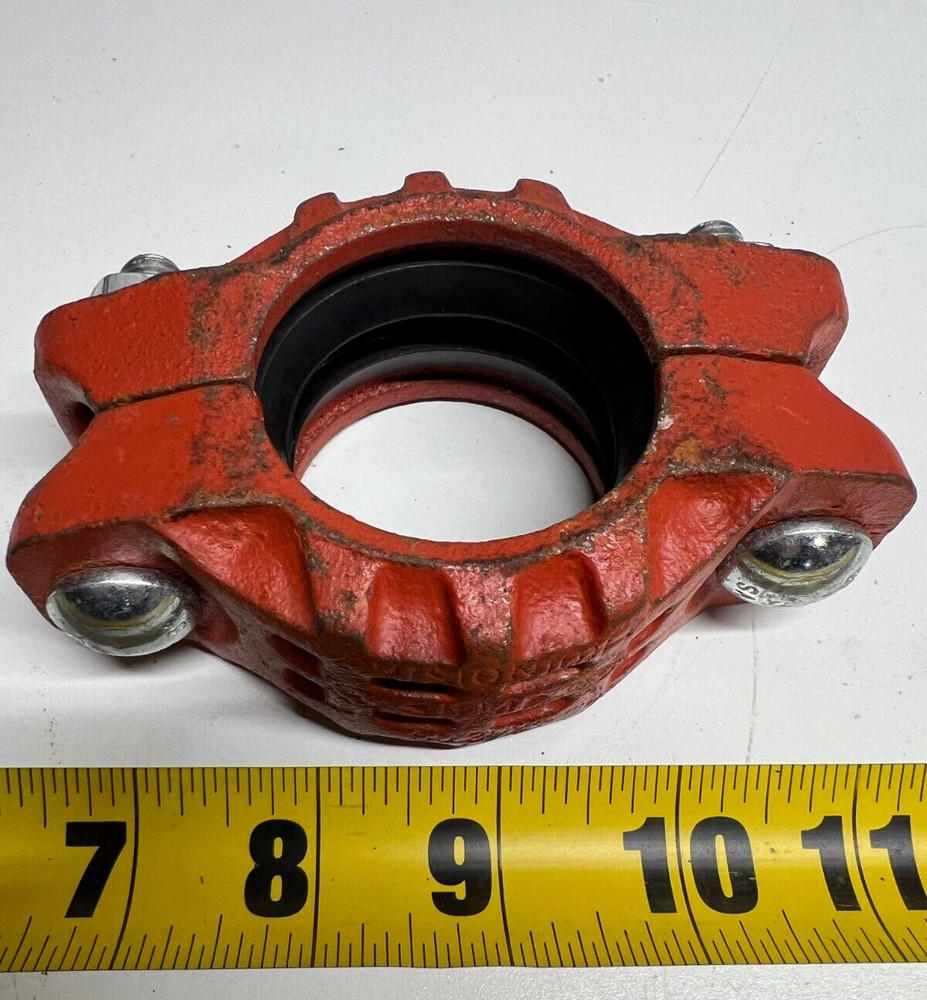 2" Vision Heavy Duty Flexible Coupling Style 101H Pipe Fitting Gasket Red Stripe