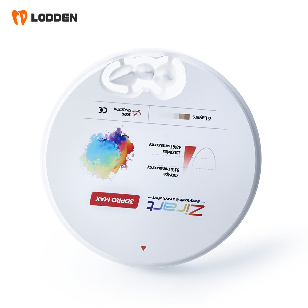 Dental Zirconia Block Disc Multi Layer Gradient Puck High Translucency 3D Promax