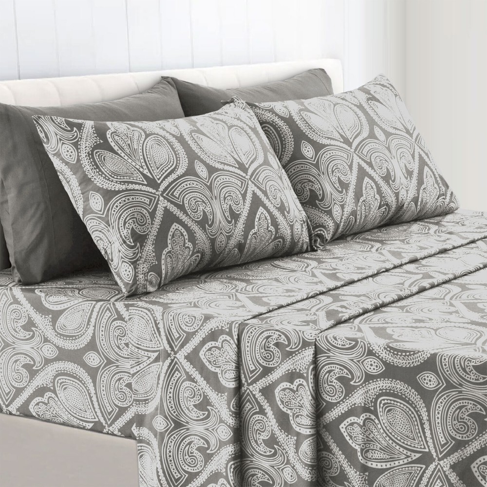 6 Piece Bed Sheets Microfiber Comfort Ultra Soft Deep Pocket Sheets Pillowcases