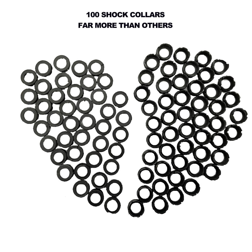 e5e10 100 PCS High Performance Replacement Shock 100pcs Collar, Black