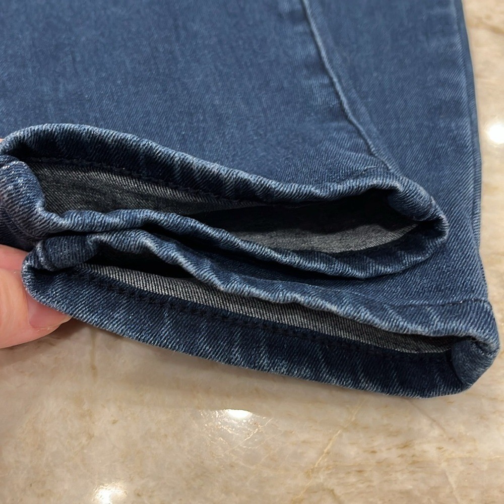 Betabrand Yoga Denim Skinny-Leg Pants | Dark Wash | Petite Medium