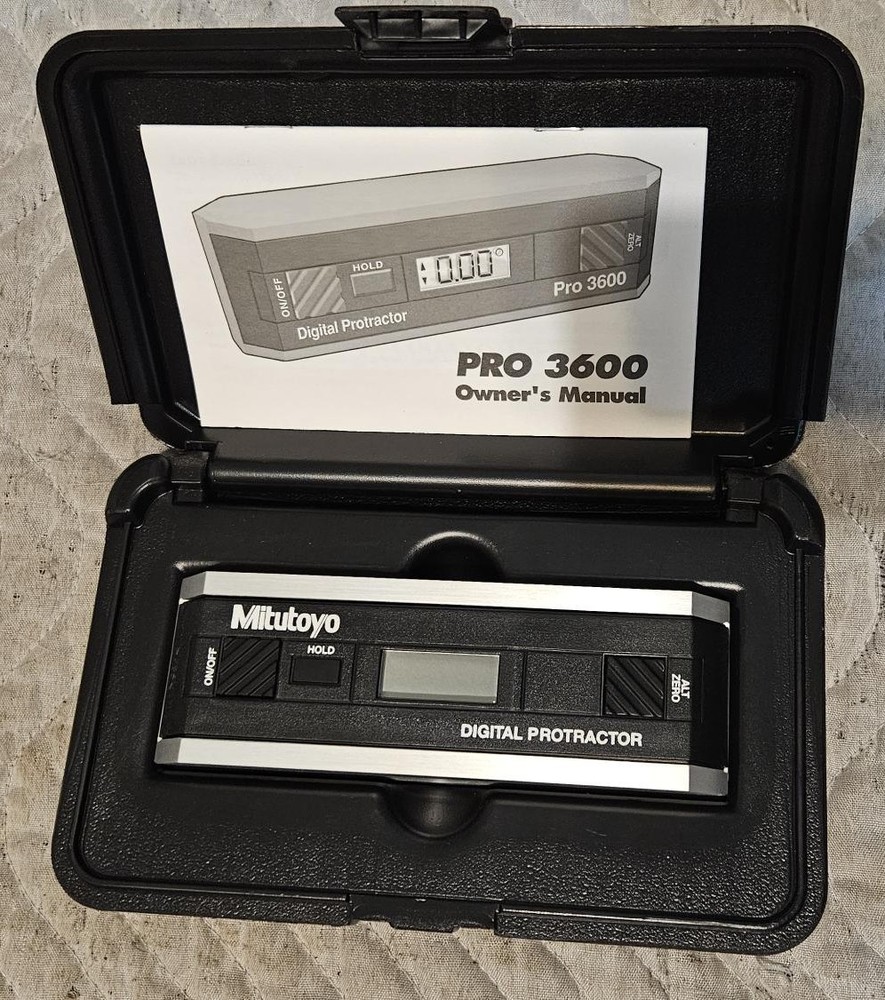 Mitutoyo Pro 3600 950-316 Digital Protractor with Hard Case