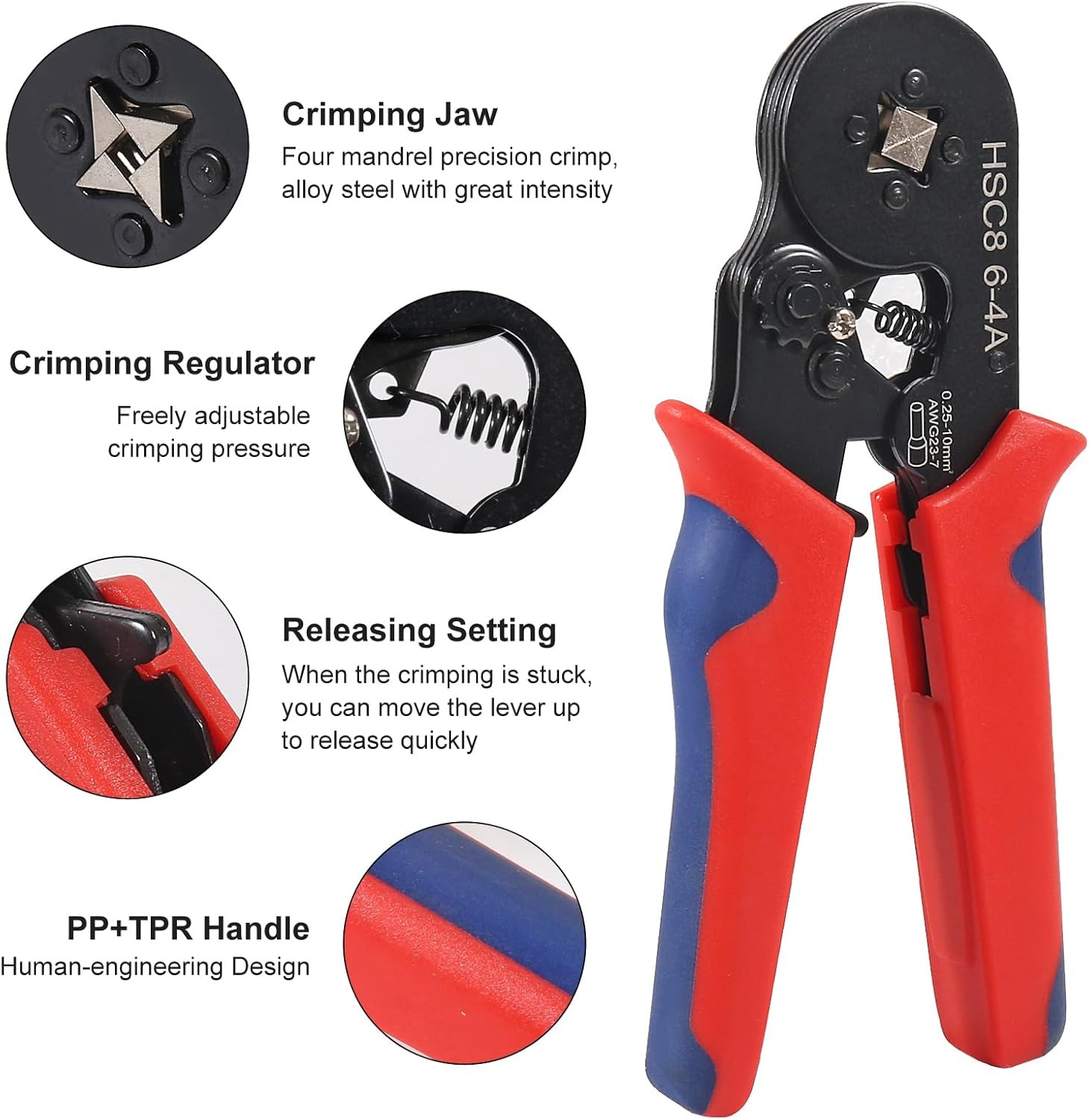 Ferrule Crimping Tool Kit Self-adjustable Wire Crimper Pliers 1200pcs Terminal