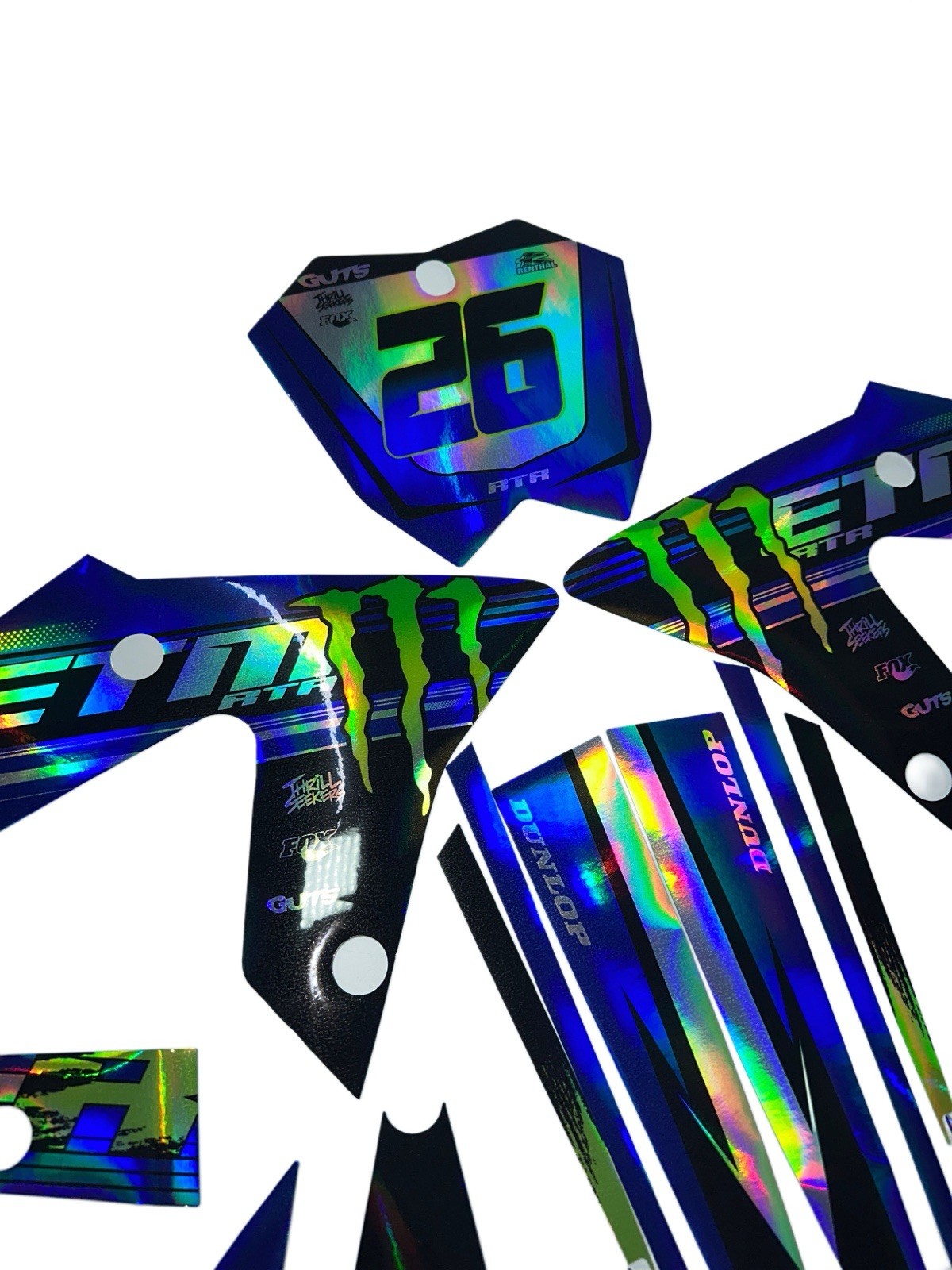 ETM RTR graphics kit decals THICK AND HIGH GLOSS ..... HOLOGRAPHIC FINISH