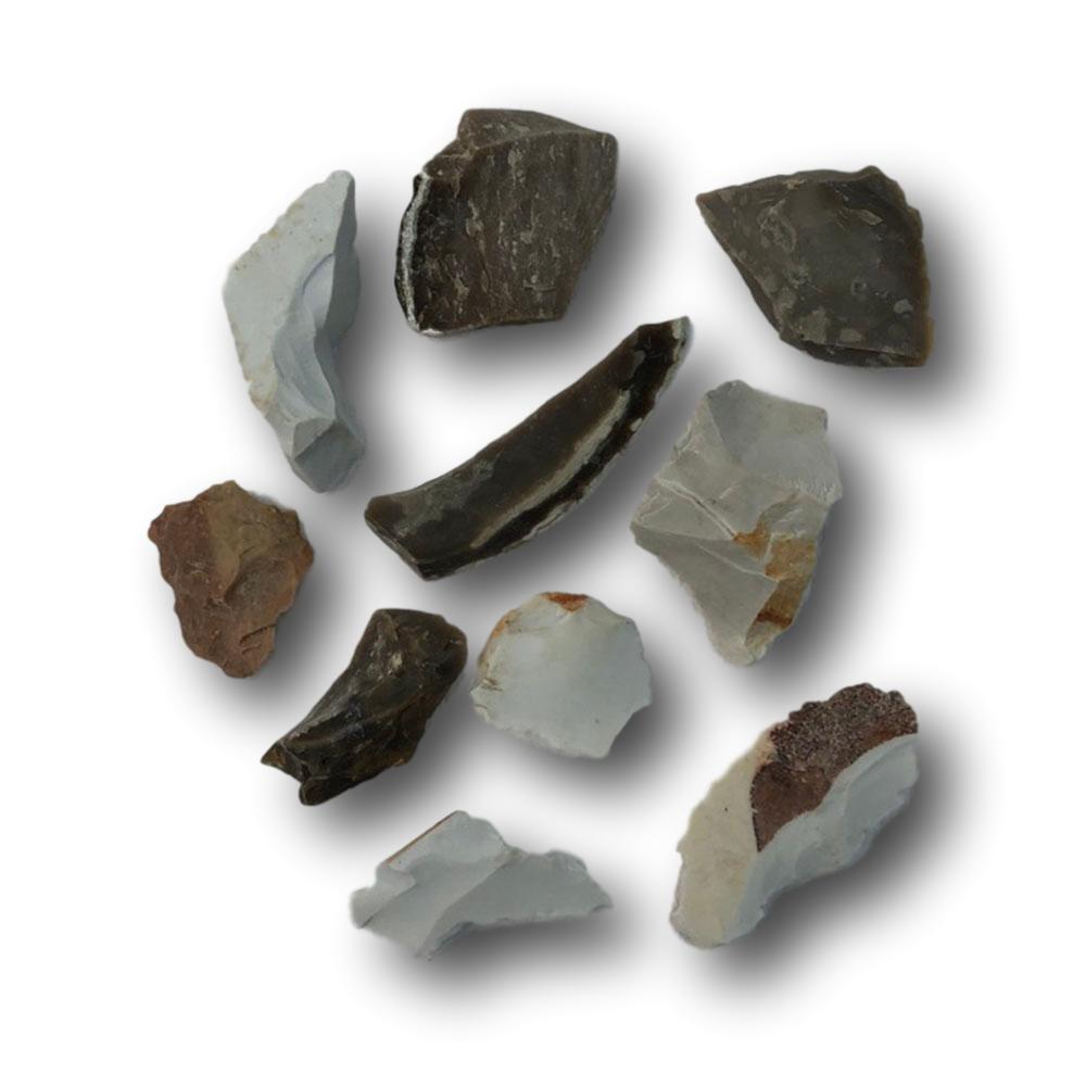 Fire Making Flint Chips 10 Pack - Primitive Fire Starting Supplies Survival Gear