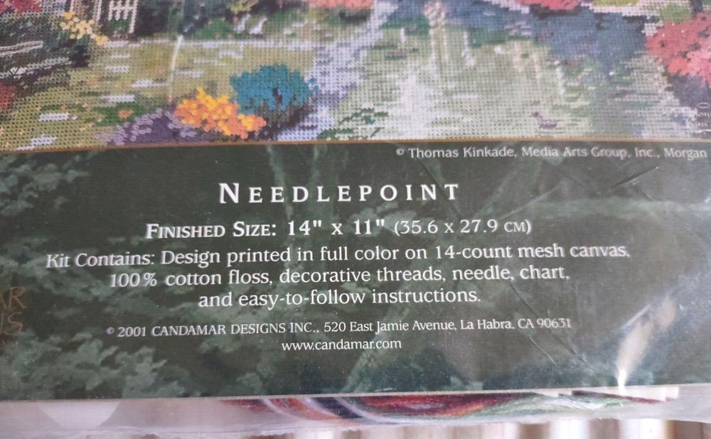 Candamar Thomas Kinkade Lamplight Brooke Needlepoint Kit 2001