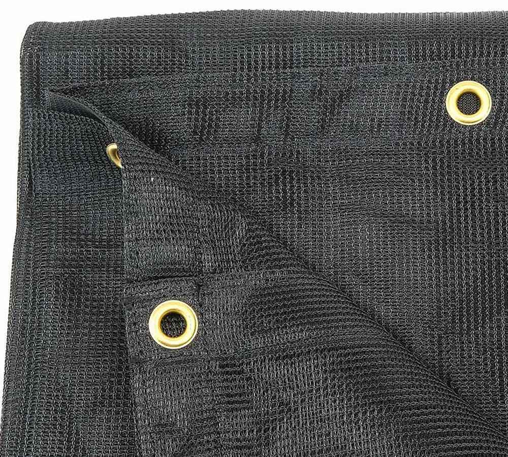 (2 Pack) 6' x 8' Black Mesh Tarp, 90% Shade