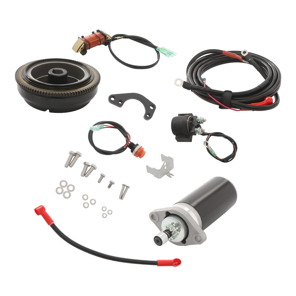 Outboard Engine Electric Starter Conversion Kit for Dongfa 2-Stroke 15HP/18HP