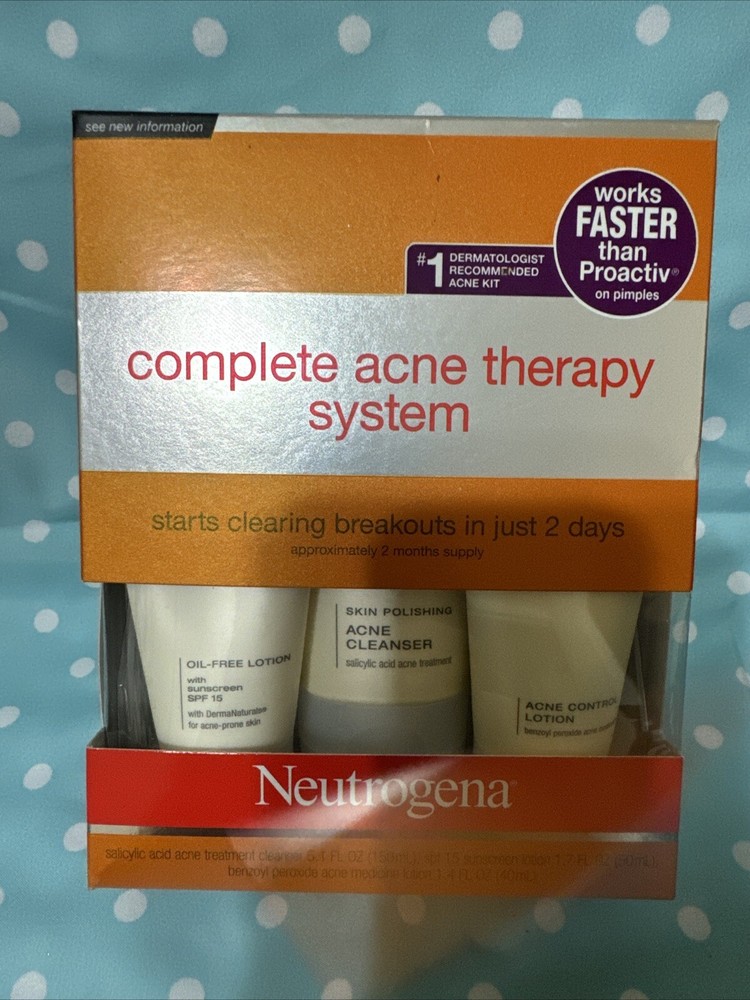Neutrogena Complete Acne Therapy Solution Set Trio Discontinued READ