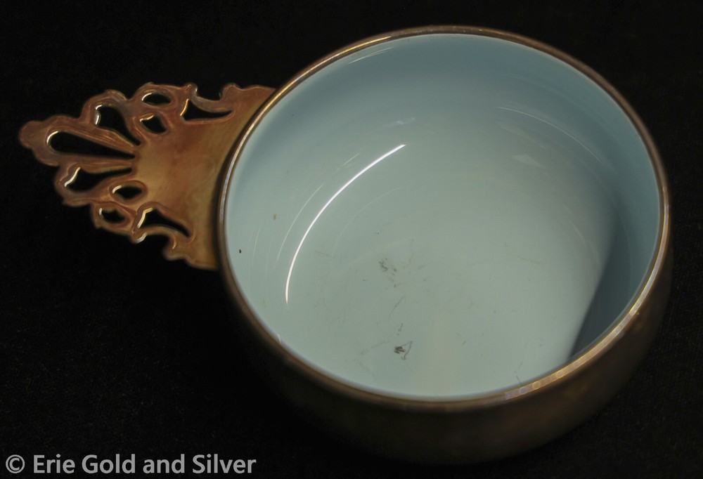 Reed & Barton Blue Enamel Dish