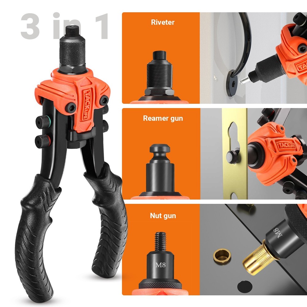 Rivet Nut Gun Kit 3 IN 1 Rivnut Tool Nut Setter Thread Setting Nutsert Tool