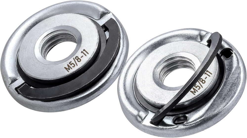 2Pcs Quick Change Angle Grinder Flange Nuts 5/8-11 Replacement Lock Nut for Grin