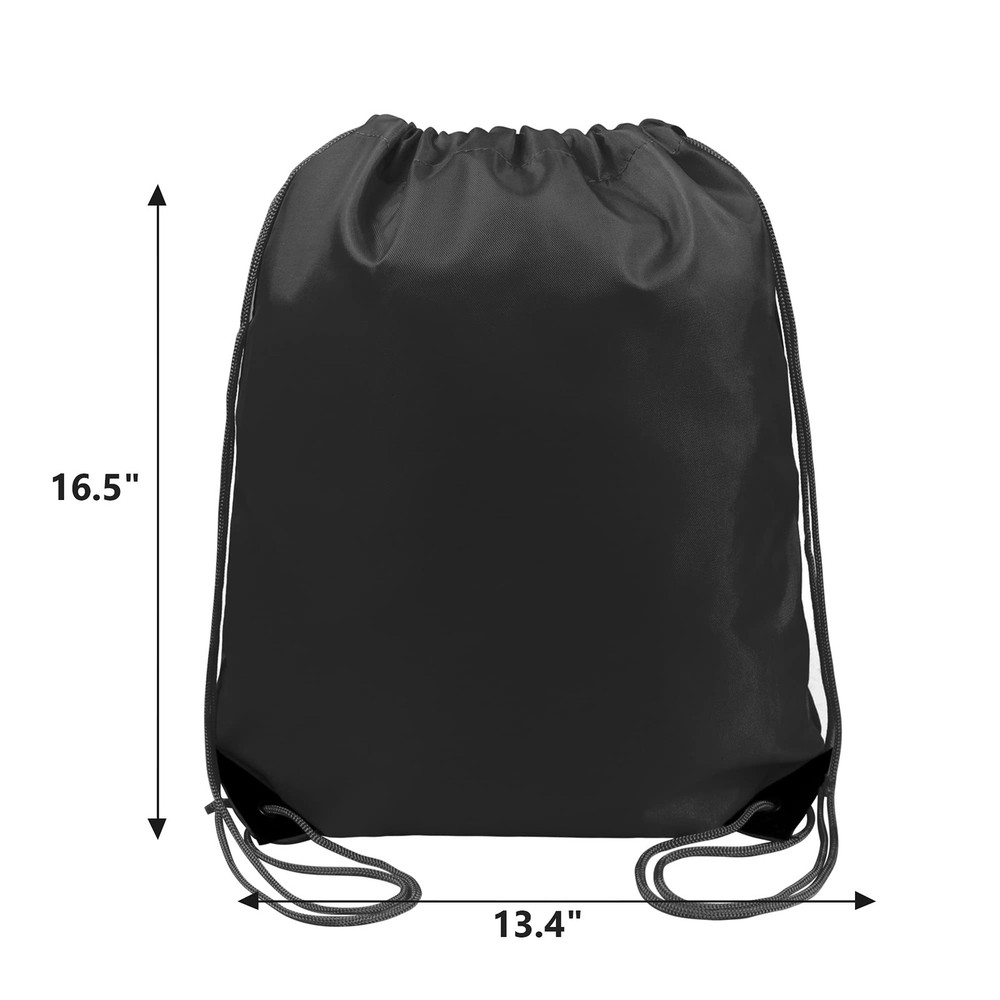 BeeGreen 20 pieces Wholesale Black Drawstring Backpack Bags Large,