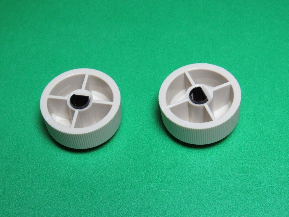(2) Ivory D-Shaft Knobs for Impedance Matching Volume Control M&S, D-stem