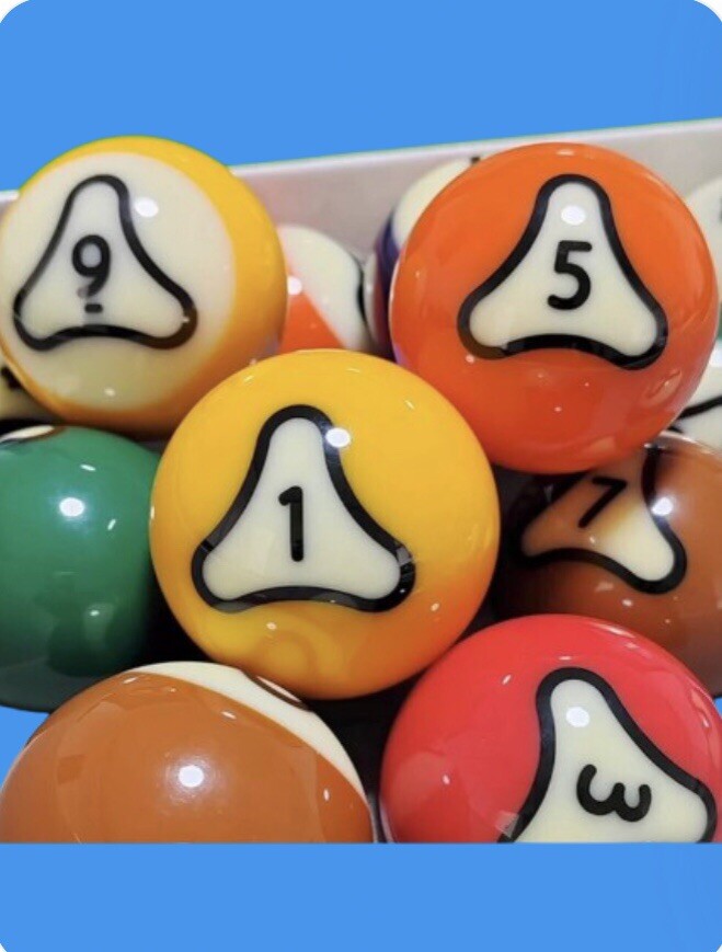 DYNASPHERE POOL BALLS PALLADIUM MADE IN BELGIUM