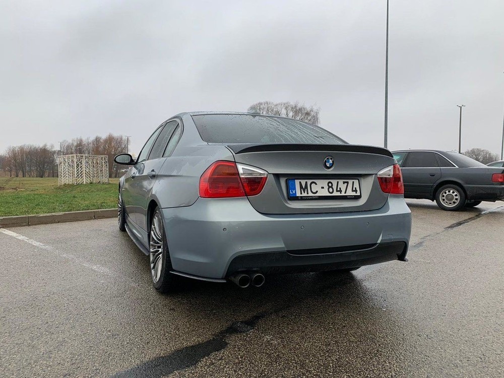 For 3 E90 E91 M Sport Rear bumper Side Splitters flaps ABS Gloss