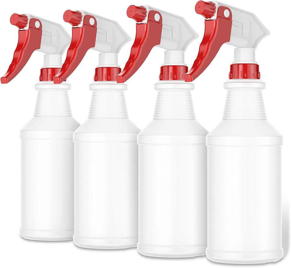 Spray Bottles (4 Pack,16 Oz), Refillable Empty Spray Bottles for Cleaning