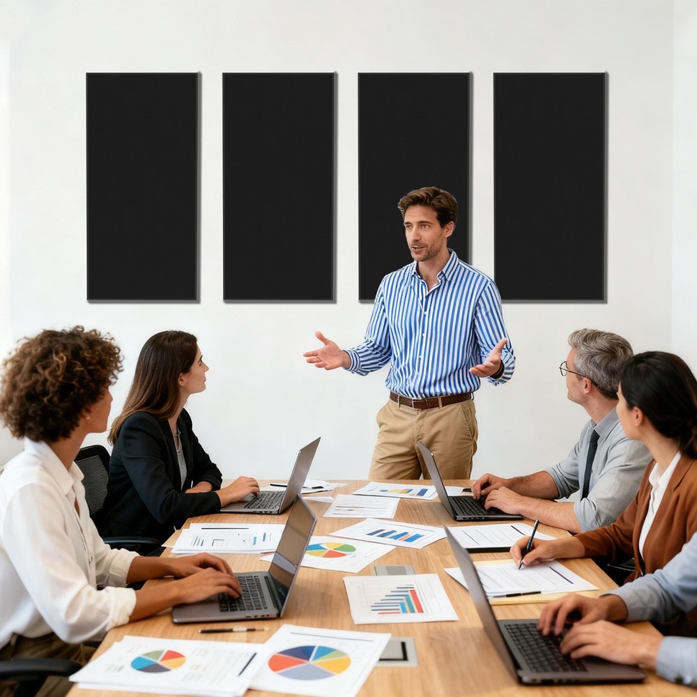 Acoustic Panel Wall 2 Pack: 48"x24"x2" Fabric Wrapped Wall Panel Sound Proof