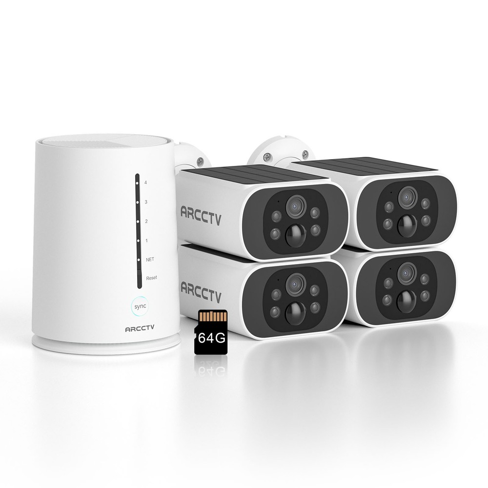 ARCCTV 2K Solar Battery Security Camera System Outdoor WiFi Wireless 2 Way Audio