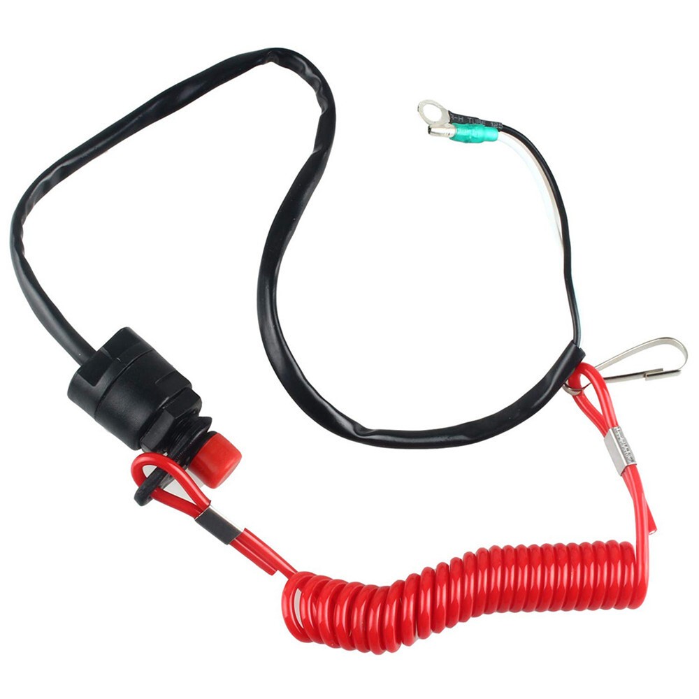 Durable Boat Outboard Engine Stop Motor Kill Switch with Safety Tether Lanyard \