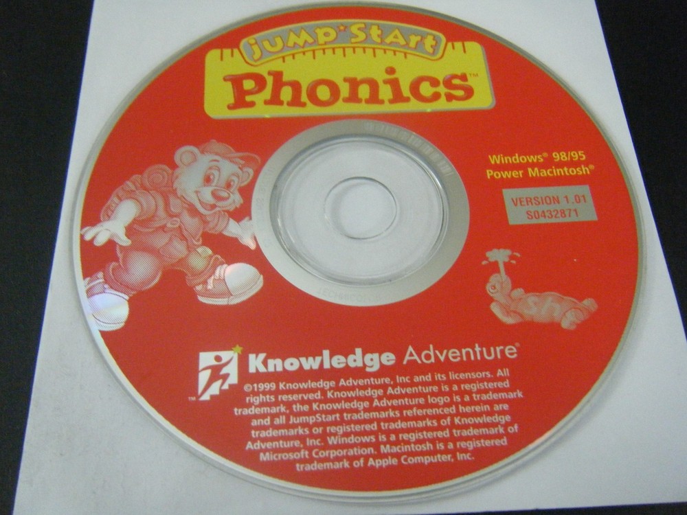 JumpStart Phonics Read & Rhyme - Version 1.0c (PC, 2006) - Disc Only!!!