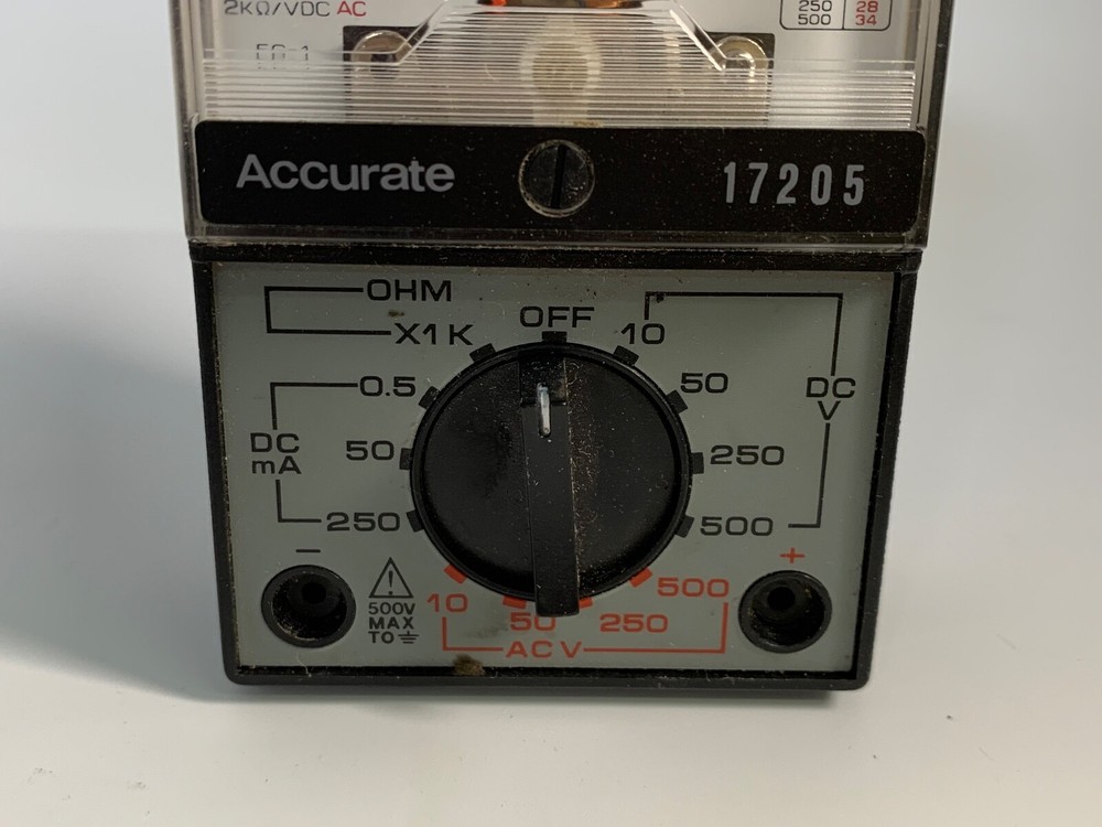 Analog Analogue Meter Multimeter Ohm Electrical Circuit Multi Tester (UNTESTED)