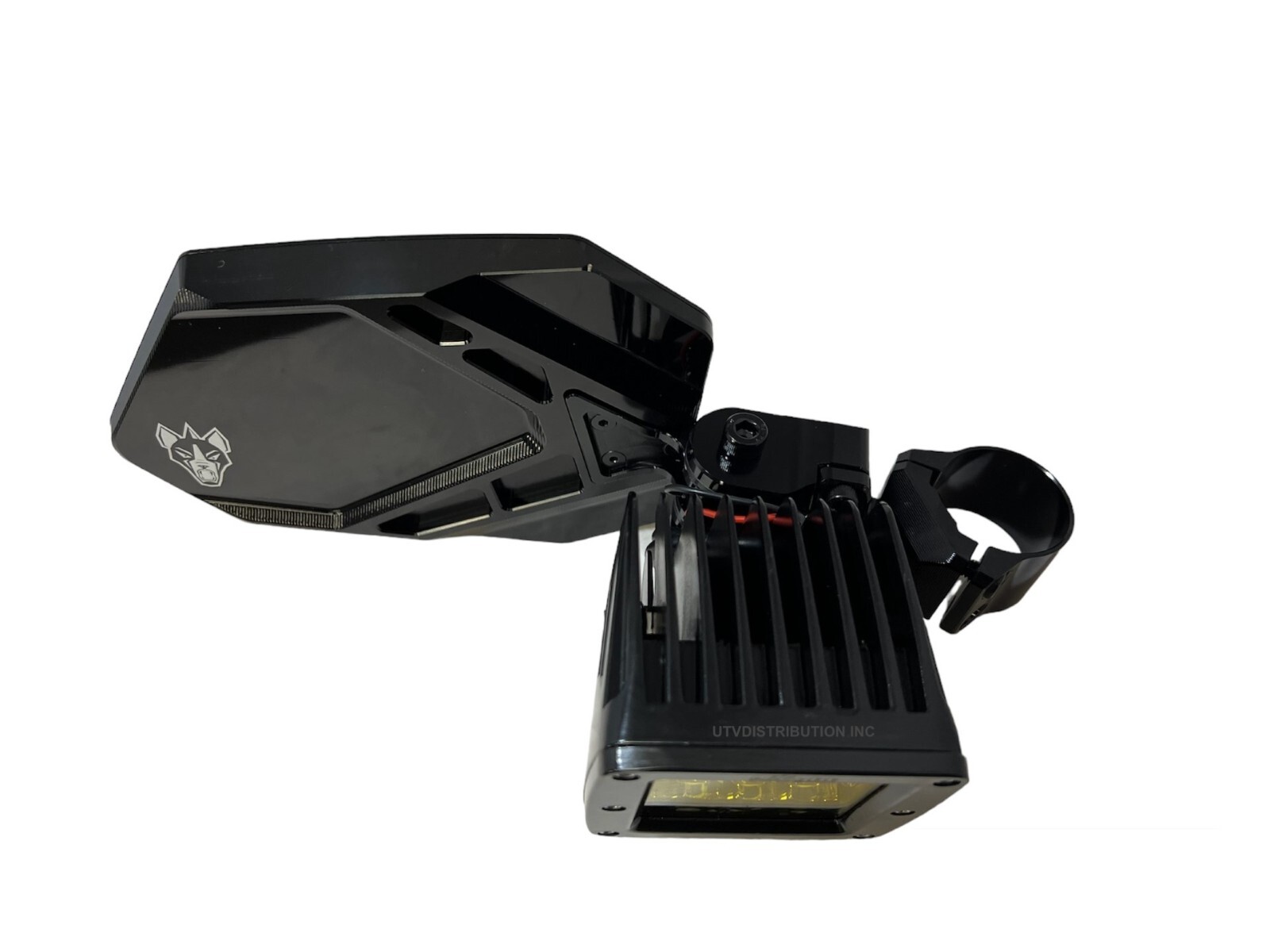 Chupacabra Offroad Cuero Pro UTV Mirrors With LED Lights Fits 1-7/8" Tube Amber