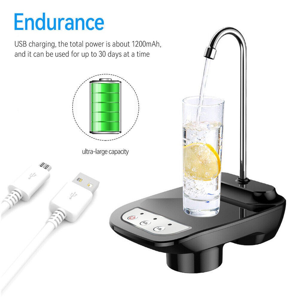 5 Gallon Water Bottle Switch Pump Electric Universal Automatic Jug Dispenser USB
