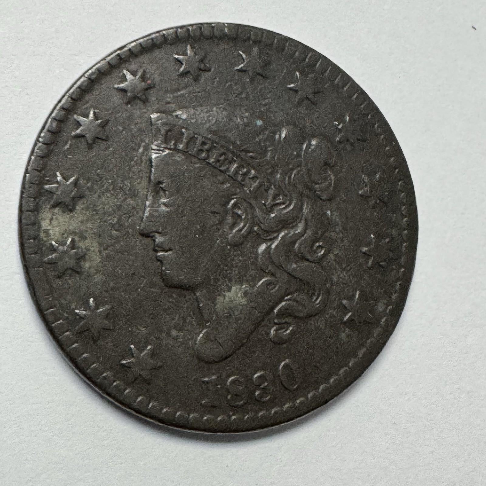 1830 Coronet Matron Head Large Cent US Copper Penny Full LIBERTY