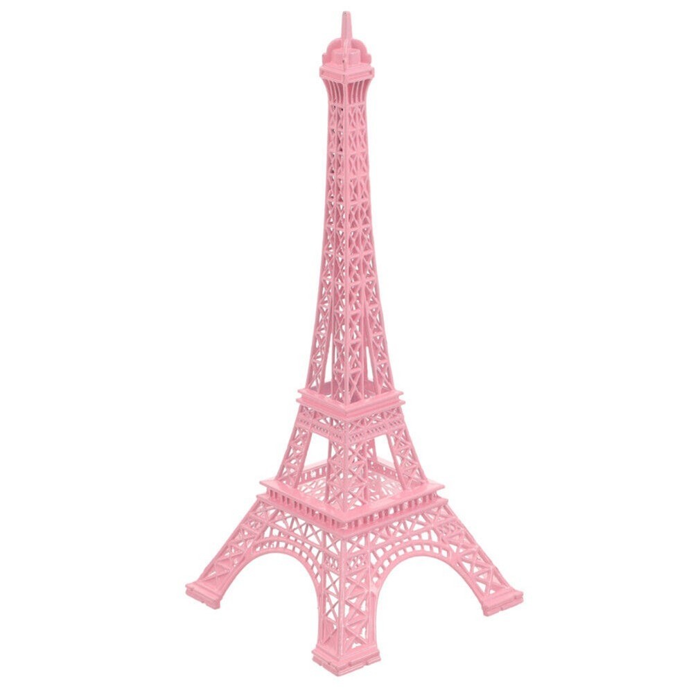 Table Eiffel Tower Decor Statue Figurine Office Metal Ornaments