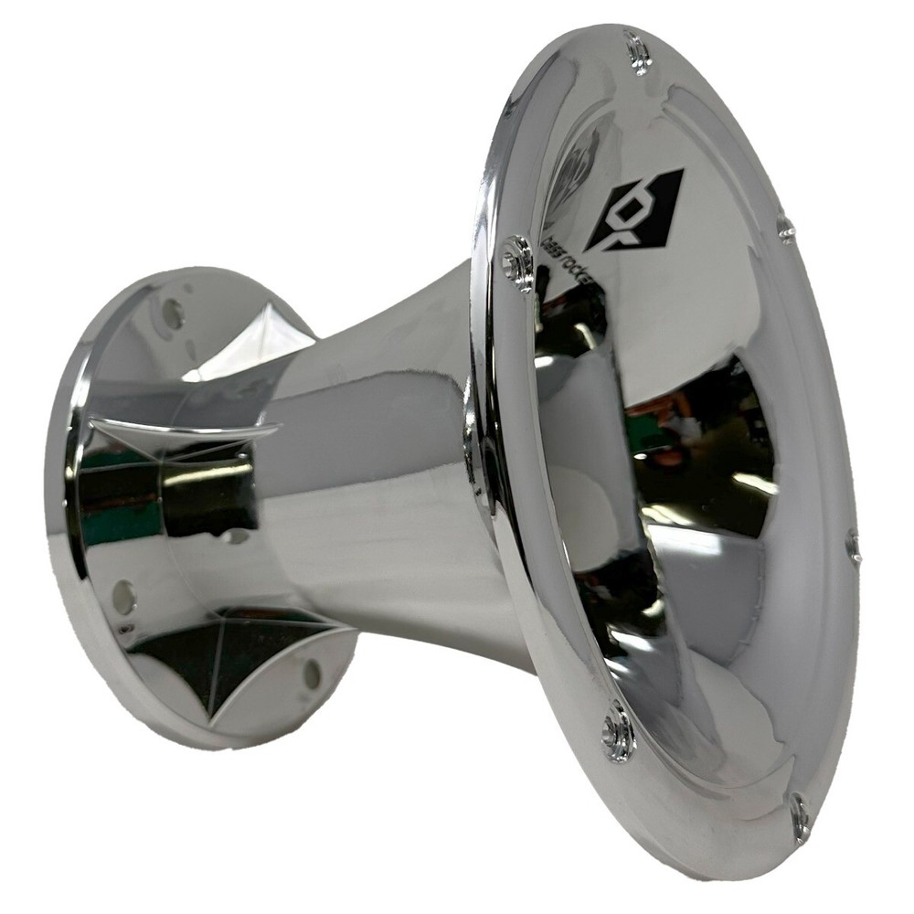 2PC 2” Throat 5.65” Exit Horn Wave Guide UV Resistant Silver Bolt on Compression
