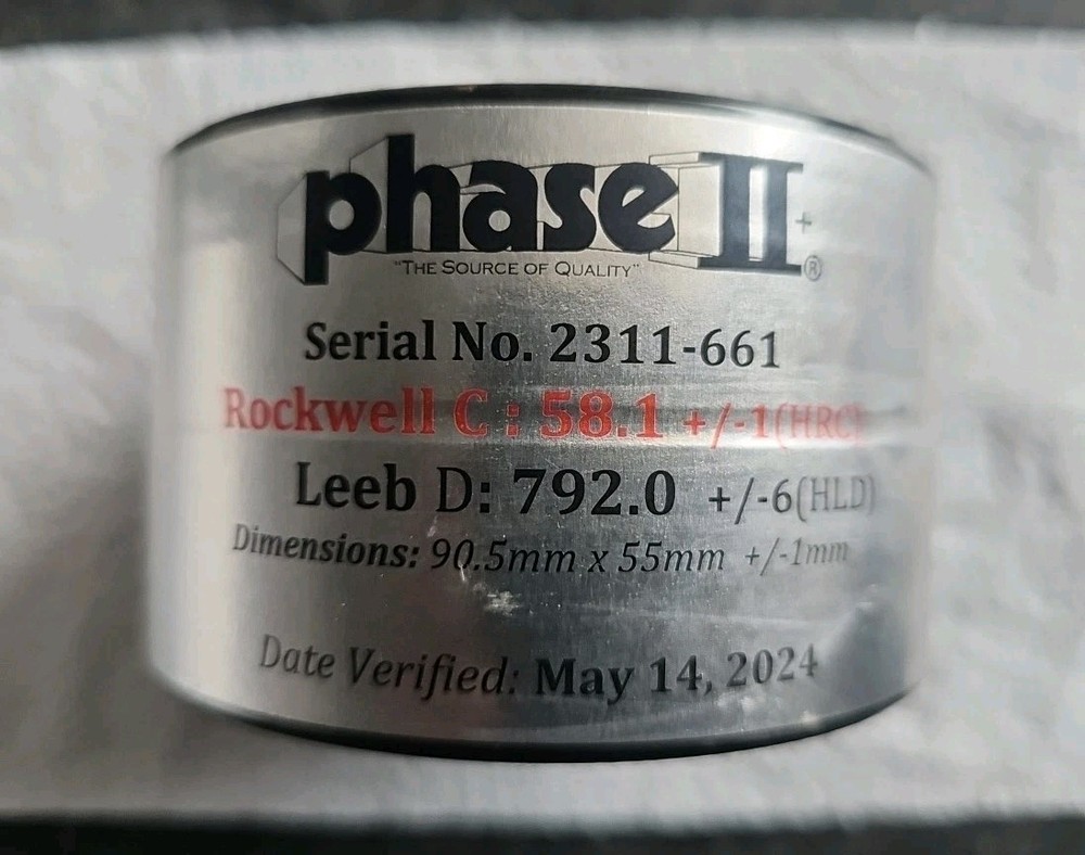 Phase II Leeb D Hardness Test Block 792 HLD (Ref: 2311-661) - Excellent Surface