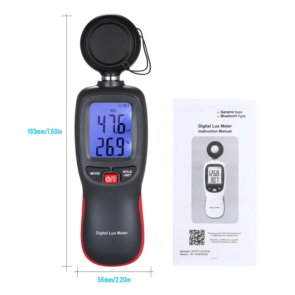 Digital Meter LCD Display Handheld Illuminometer Mini Luminometer XFYR