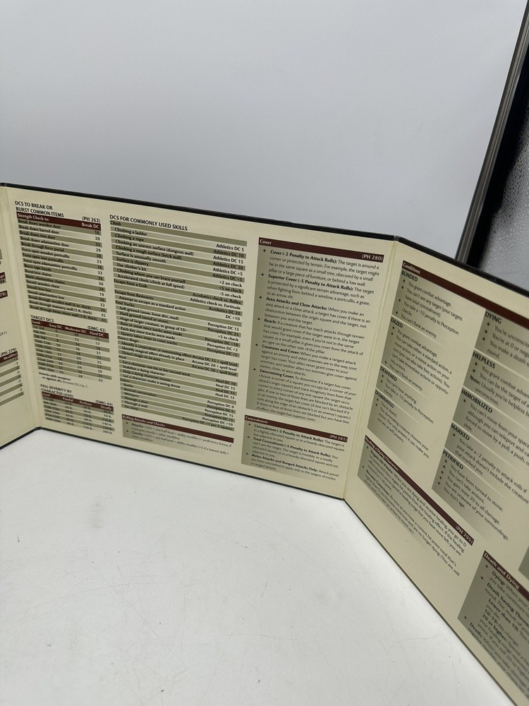 Dungeons & Dragons 4th Edition Drow Dungeon Master's Screen D&D Accessory