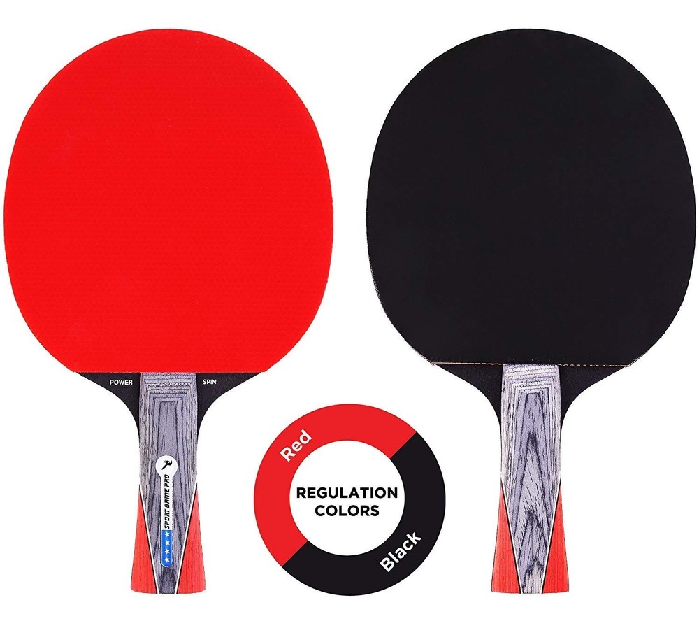 Ping Pong Paddle Set with Killer Spin + Case for Free - Professional Table Te...