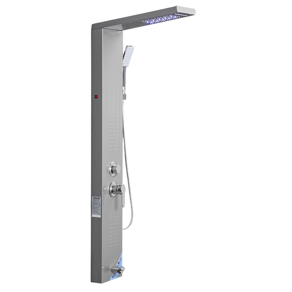 VEVOR Shower Panel Tower System Stainless Steel Column Rainfall Waterfall Head