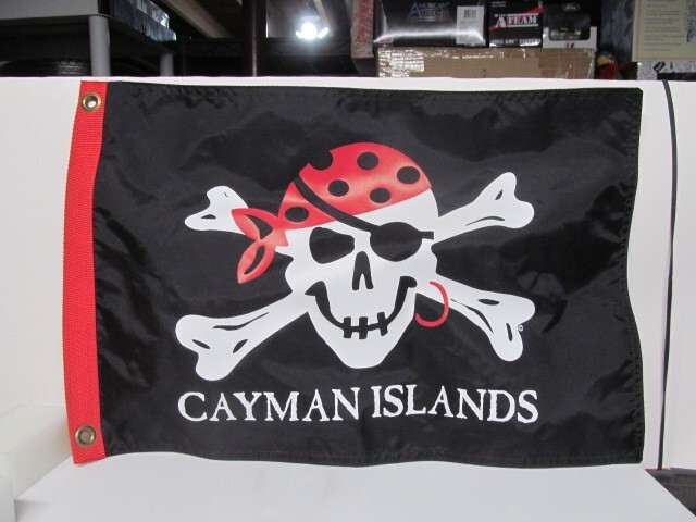 Vinyl 2-Sided CAYMAN ISLANDS PIRATE FLAG