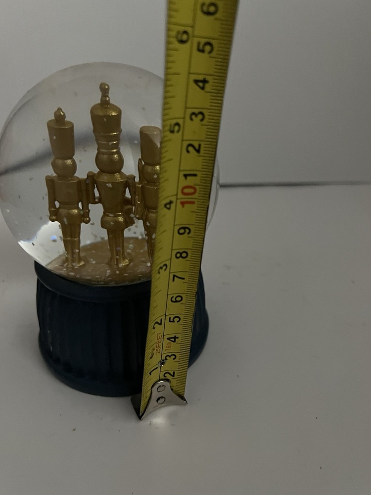 Joyward Gold Nutcrackers Snow Globe, 5.4 in