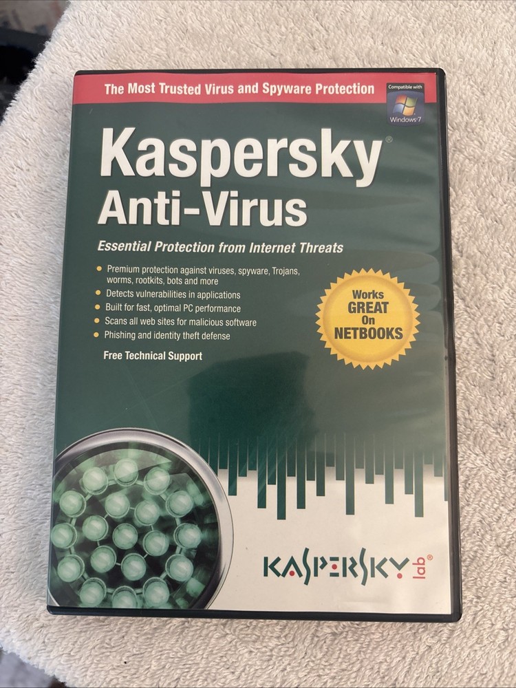 Kasperslab Anti-Virus Software PC Protection Netbook Compatible