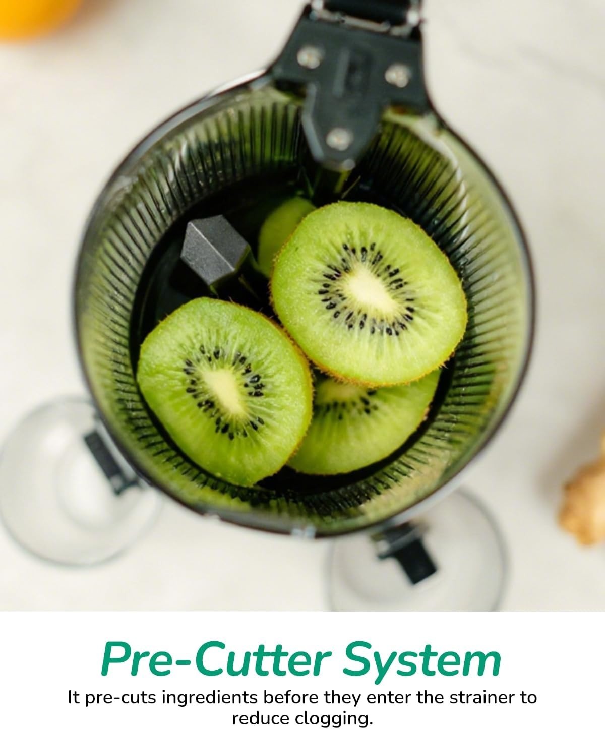 Canoly C09 Cold Press Juicer, 6" Extra Wide Feed Chute, 3-IN-1 Strainers (Juice