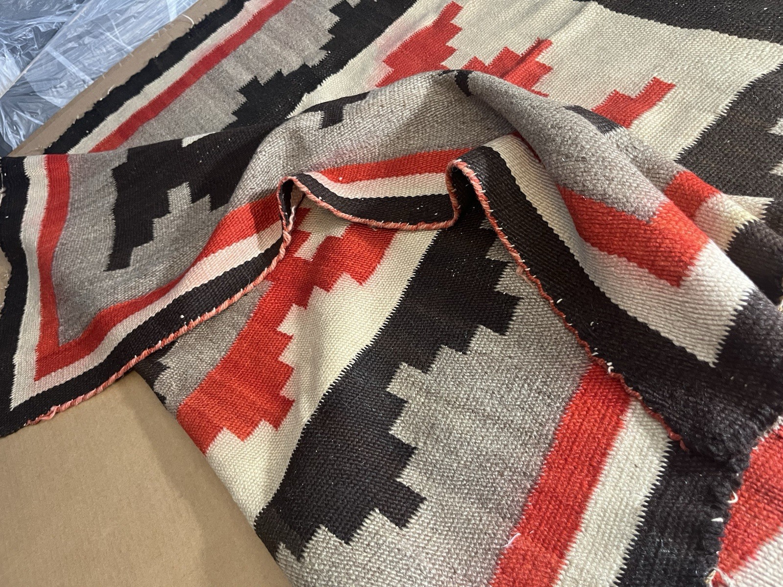 Antique Estate Navajo Ganado Weaving Approximately 72” X 49” Just $399!