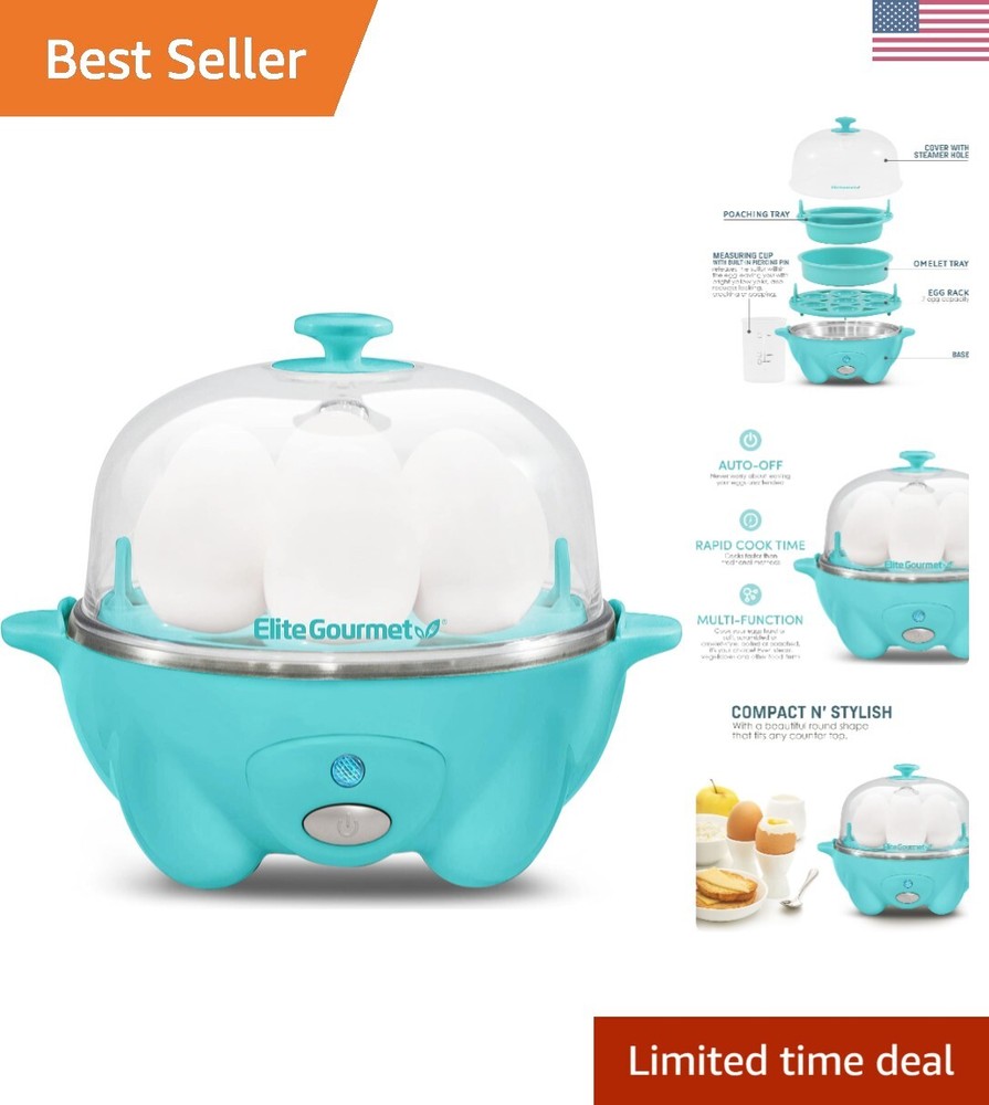 Quick & Easy Electric Egg Cooker with Auto Shut-Off - BPA Free & Versatile