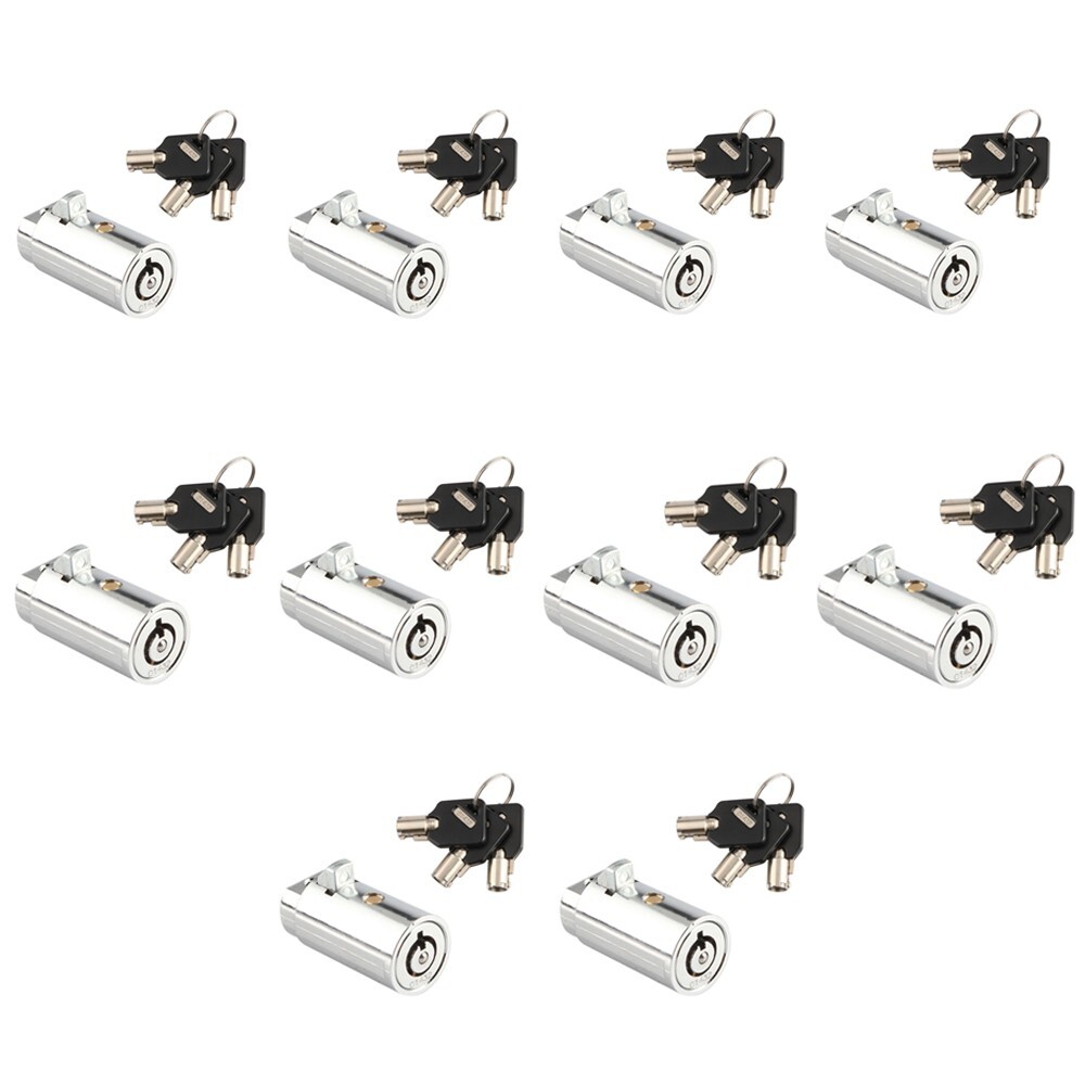 10 KEYED DIFFERENT Vending machine T Handle locks Cylinder Plug Lock Universal