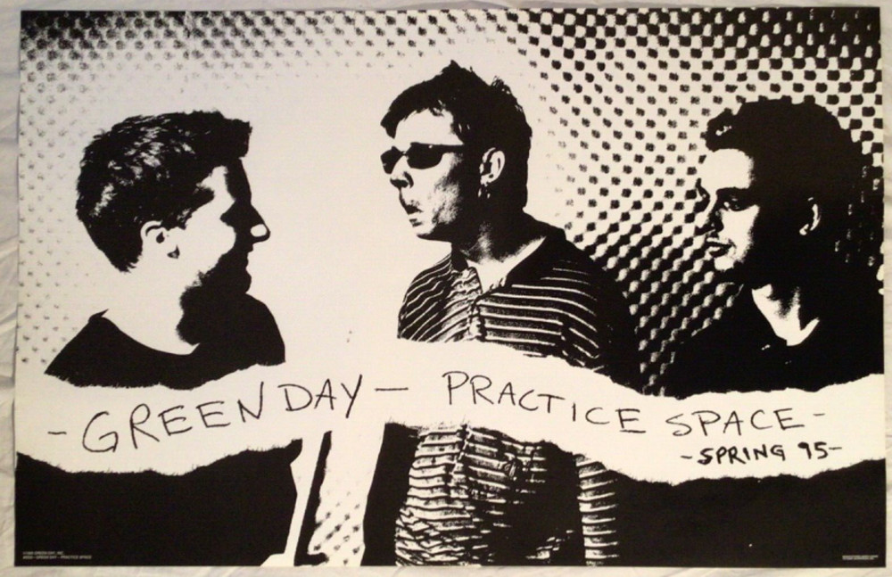 Green Day 1995 Poster Practice Space Funky New Condition