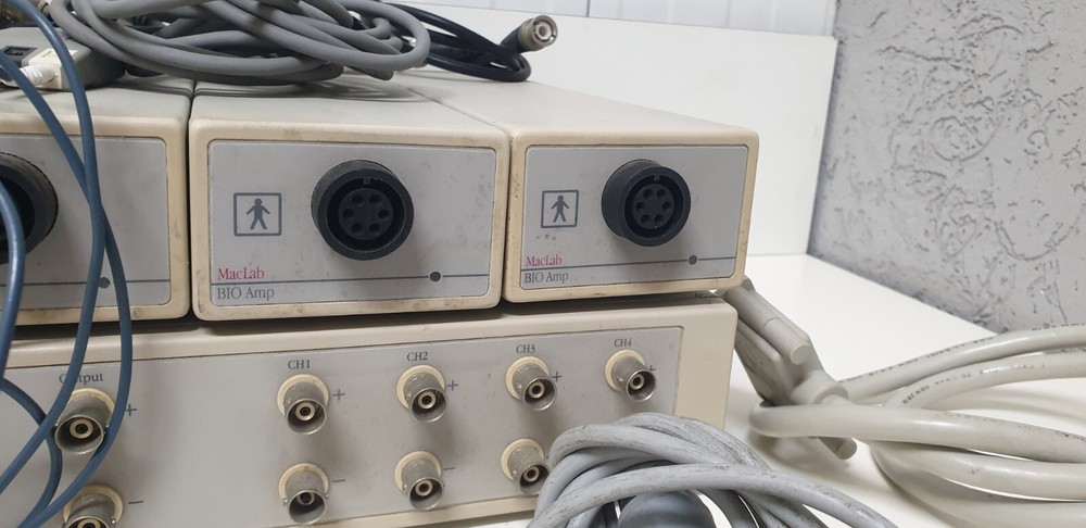ADInstruments MacLab/4E 4 Channel Data Acquisition W 4 BIO AMP ML131 cables 220V