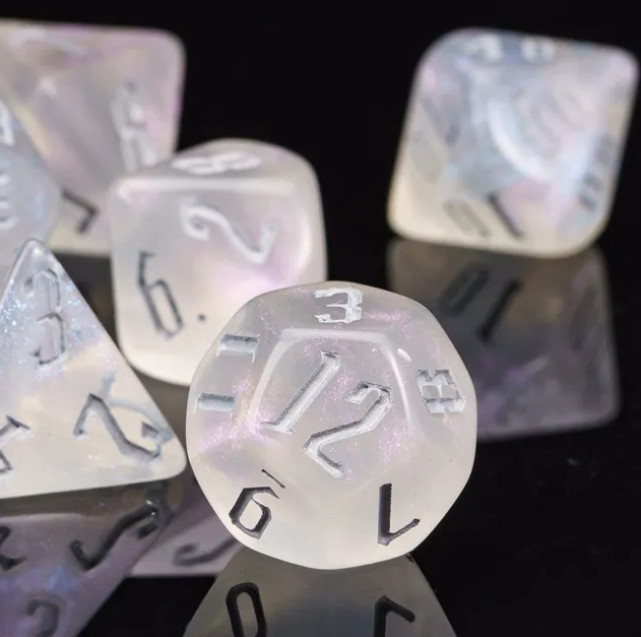 Shimmering Opal Dice Set | Poly RPG DnD Dungeons Dragons AD&D Pathfinder d20