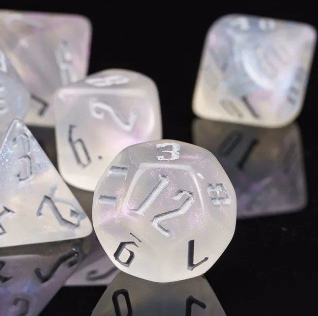 Shimmering Opal Dice Set | Poly RPG DnD Dungeons Dragons AD&D Pathfinder d20