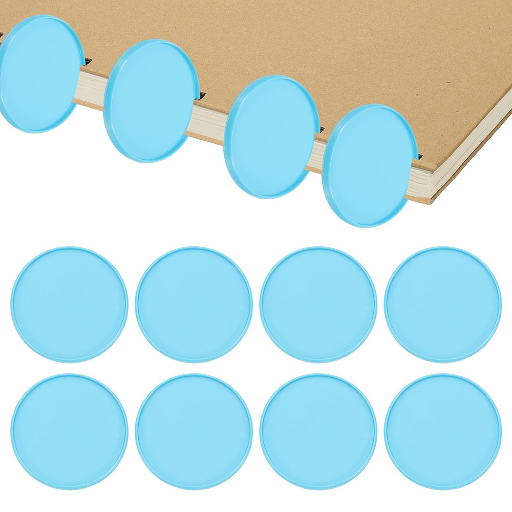 2 inch Plastic Book Binding Discs, 8Pcs Discbound Expansion Discs Round, Blue