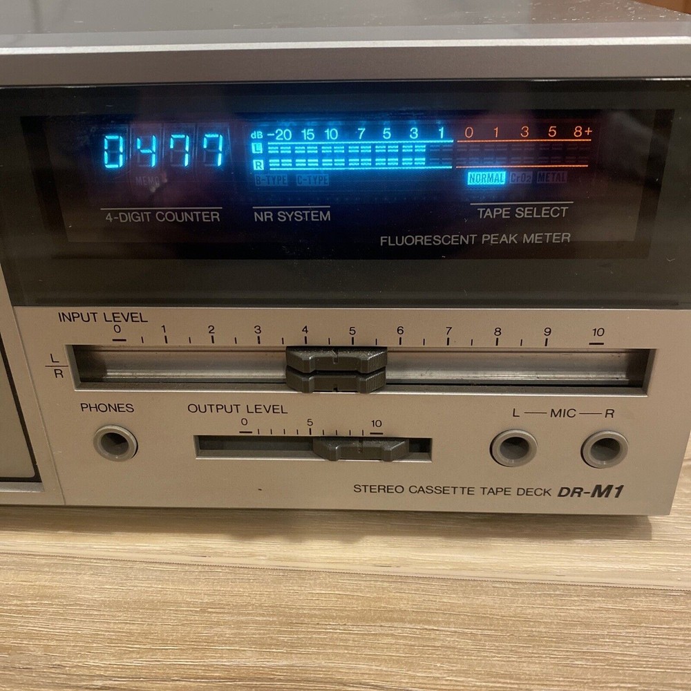 Denon DR-M1 Cassette Deck Cam / Rotary Encoder Audio Amplifier Tested & Works
